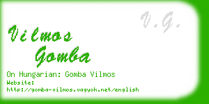 vilmos gomba business card